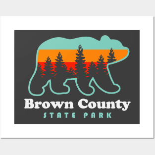 Brown County State Park Camping Bear Nashville Indiana Posters and Art